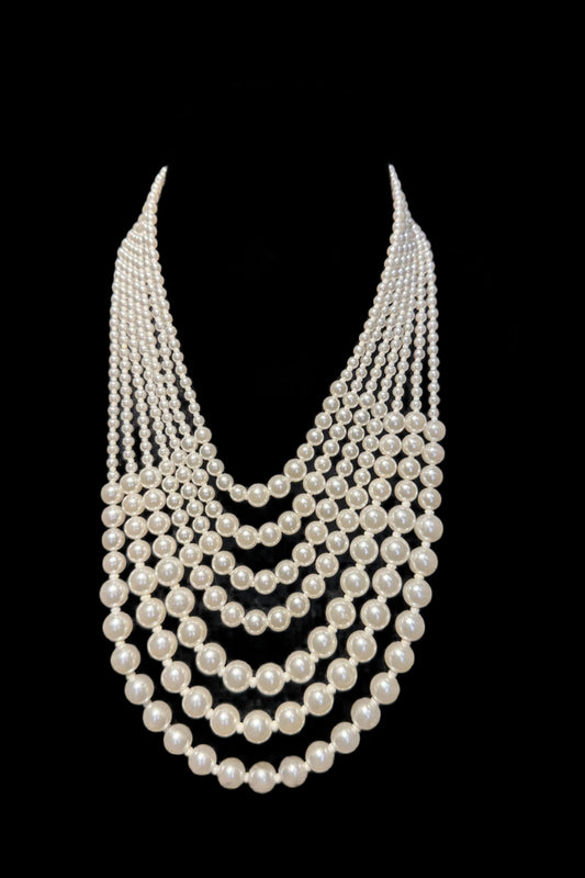 Elegant Multi-Strand Pearl Necklace